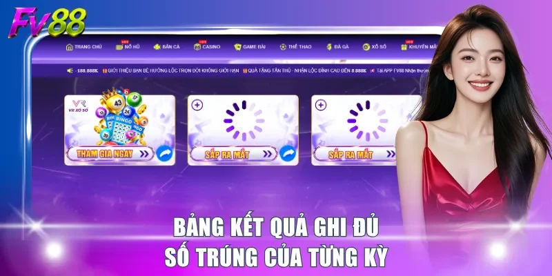 Bảng kết quả ghi đủ số trúng của từng kỳ