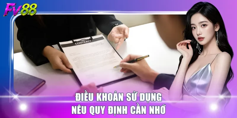 Điều khoản sử dụng nêu quy định cần nhớ