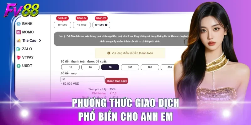 Phương thức giao dịch phổ biến cho anh em